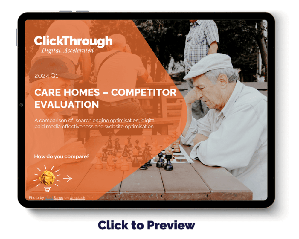 UK Care Home Providers Digital Marketing Benchmark Report, Q1 2024